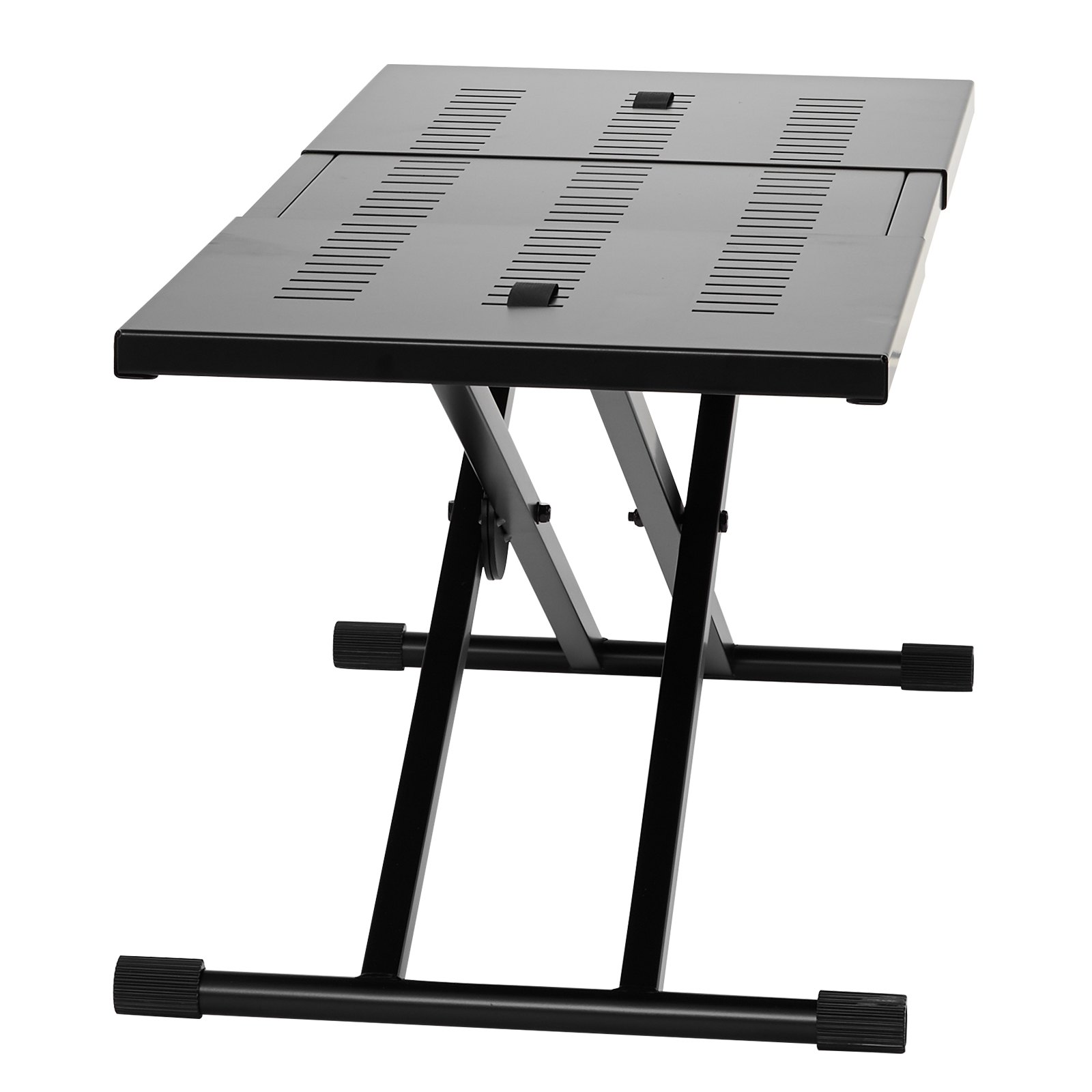 Mesa de DJ portátil VEVOR con soporte para teclado con refuerzo en forma de X y altura ajustable