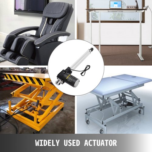 VEVOR Actuadores eléctricos de carrera de 12 pulgadas DC 12V con soporte de montaje Actuadores de servicio pesado 6000N / 1320LB para sillón reclinable TV Mesa Elevador Cama de masaje Sofá eléctrico