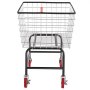 Carrito de lavandería de alambre VEVOR, cesta de lavandería de alambre de 4,5 bushels con ruedas, 35\'\' x 15,7\'\' x 22\'\', carrito de lavandería de alambre comercial, estructura de acero con acabado cromado, ruedas de 5\'\', carrito de cesta de alambre para Lau