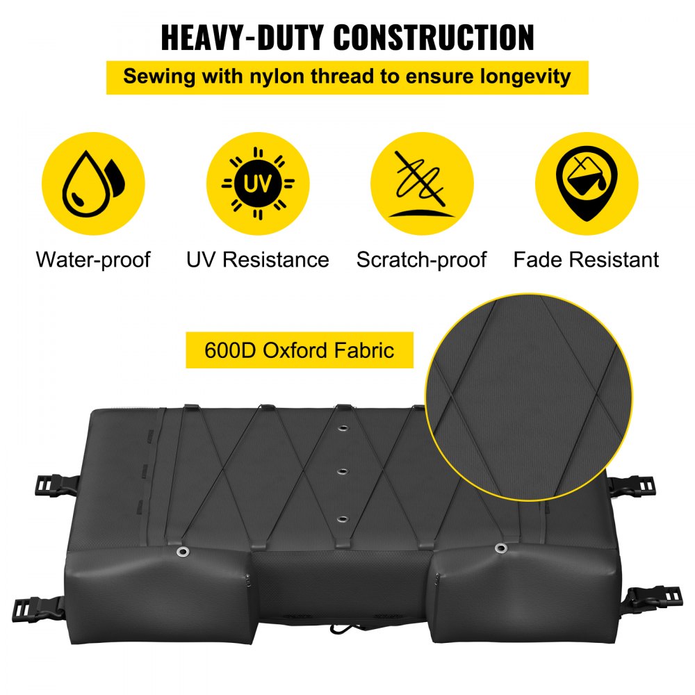 VEVOR Bolsa de almacenamiento T-Top, para 6 chalecos salvavidas tipo II, con una bolsa de basura para barco, bolsa de almacenamiento de chalecos salvavidas de tela Oxford 600D para la mayoría de barcos T-Top, bimini y pontones (chalecos salvavidas no incluidos)