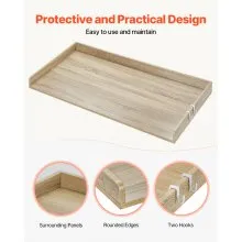 Encimera de lavandería Royxen de madera maciza, encimera para todas las lavadoras y secadoras de carga frontal, espacio adicional para el lavadero, roble