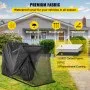 VEVOR Refugio para motocicleta, cubierta impermeable para motocicleta, cobertizo para motocicleta resistente, cobertizo para motocicleta Oxford 600D anti-UV, 133.9 x 53.9 x 76.8 pulgadas, tienda de campaña de almacenamiento de refugio negro con cerradura y bolsa de peso