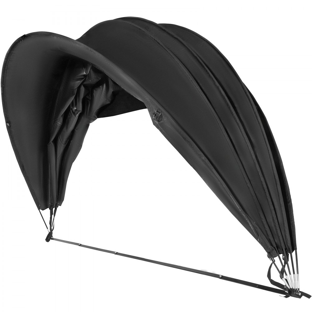 VEVOR Funda impermeable para motocicleta, refugio para motocicleta, cobertizo para motocicleta de alta resistencia, material Oxford 600D, cobertizo para moto, anti-UV, almacenamiento de refugio negro, tienda de campaña en forma de cúpula con bolsa de transporte