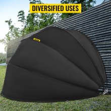 VEVOR Funda impermeable para motocicleta, refugio para motocicleta, cobertizo para motocicleta de alta resistencia, material Oxford 600D, cobertizo para moto, anti-UV, almacenamiento de refugio negro, tienda de campaña en forma de cúpula con bolsa de transporte