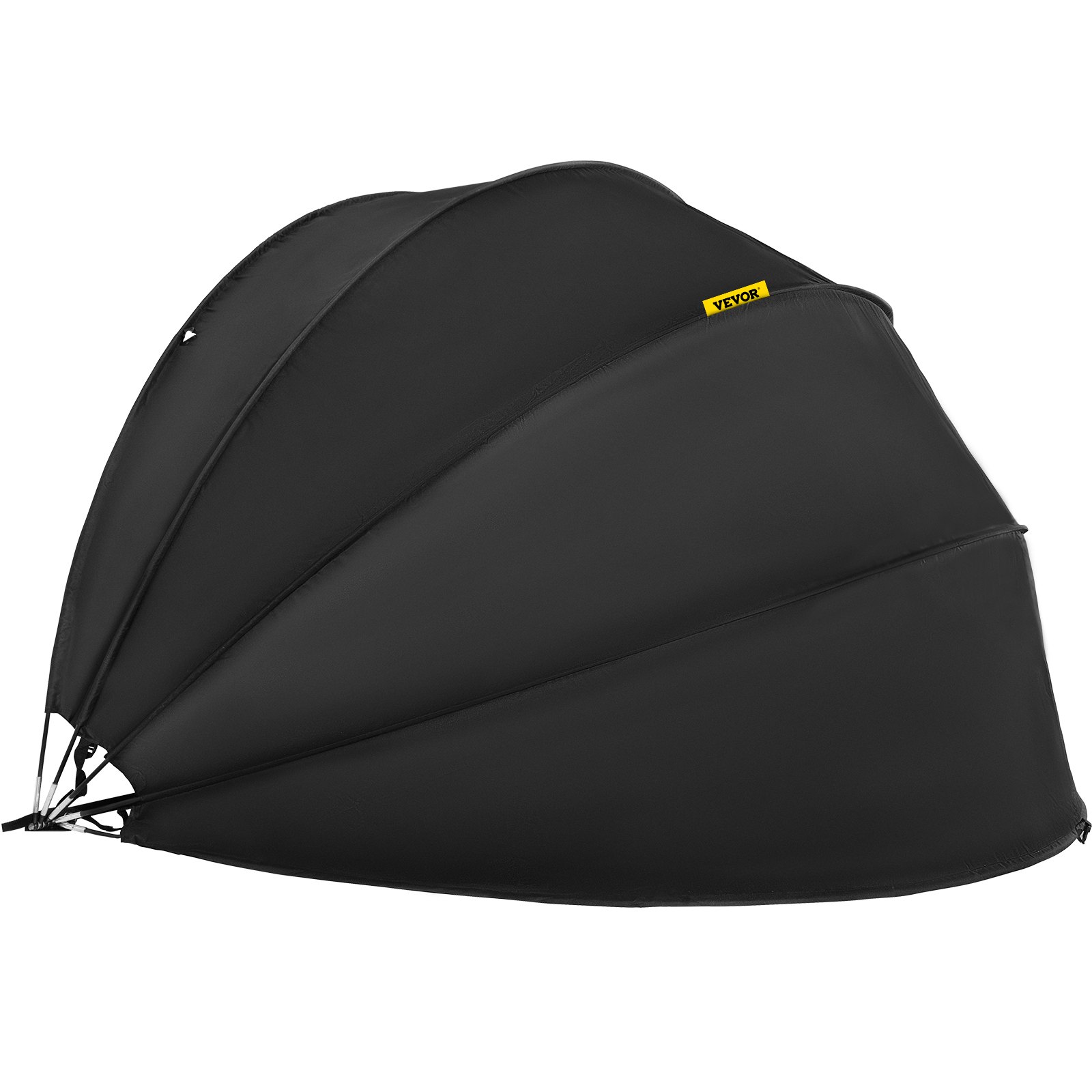 VEVOR Funda impermeable para motocicleta, refugio para motocicleta, cobertizo para motocicleta de alta resistencia, material Oxford 600D, cobertizo para moto, anti-UV, almacenamiento de refugio negro, tienda de campaña en forma de cúpula con bolsa de transporte