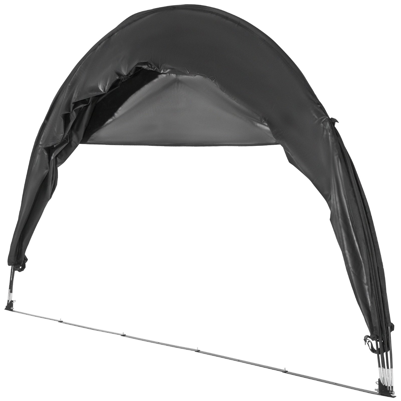 VEVOR Funda impermeable para motocicleta, refugio para motocicleta, cobertizo para motocicleta de alta resistencia, material Oxford 600D, cobertizo para moto, anti-UV, almacenamiento de refugio negro, tienda de campaña en forma de cúpula con bolsa de transporte