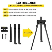 VEVOR Extractor de rodamientos inferiores, compatible con Yamaha, Johnson, Evinrude, Honda, Mercury, extractor de rodamientos inferiores marinos de acero robusto con brazos ajustables, funciona para l