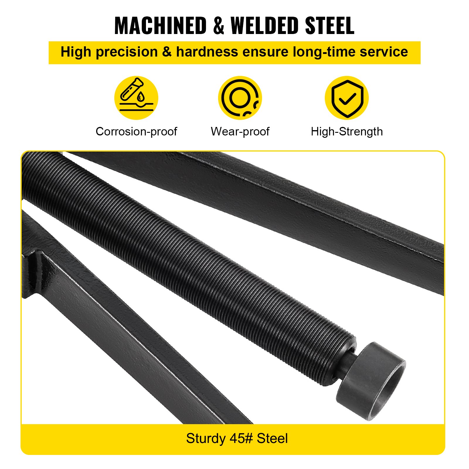 Extractor de cojinetes marinos VEVOR fabricado en acero negro n.° 45 mecanizado y soldado.
