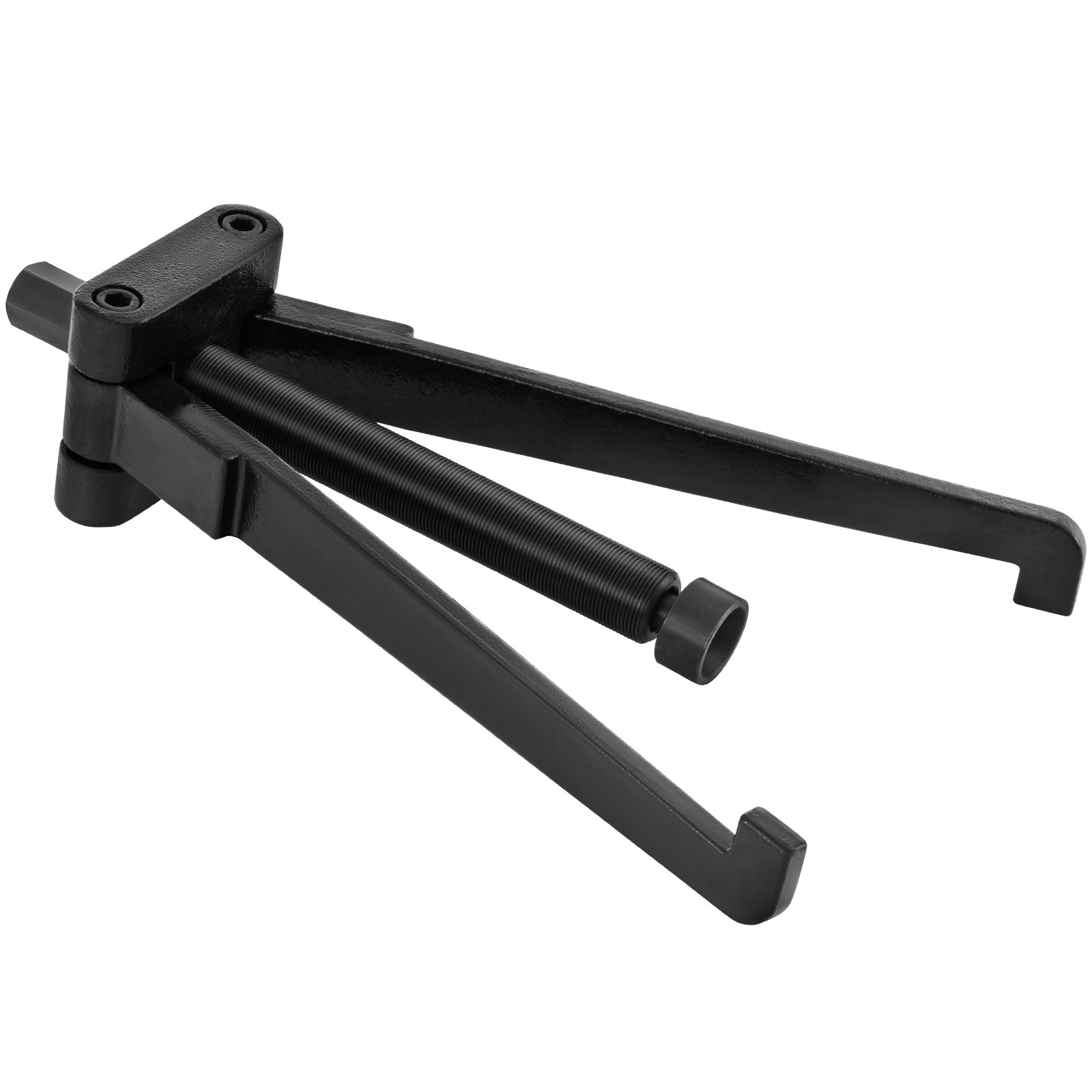 Extractor de rodamientos marinos VEVOR negro con brazos ajustables y varilla central roscada.