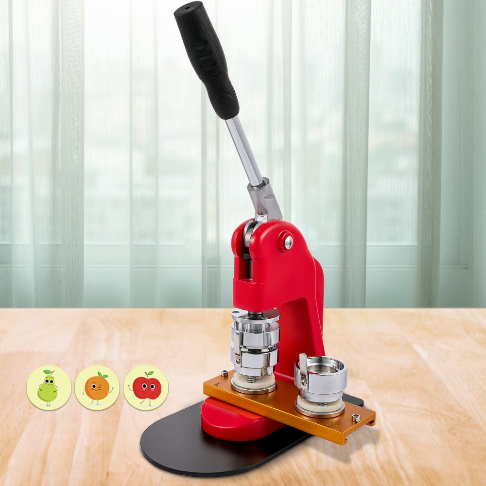 VEVOR Máquina Para Fabricar Botones Máquina De Prensa De Insignias Máquina de botones para hacer insignias de botón (37 mm)