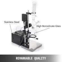 VEVOR 5L Evaporador rotativo RE-501 evaporador de laboratorio Evaporador de vacío rotativo Controlador digital 0-90rpm Juego de evaporador rotativo