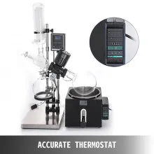 VEVOR 5L Evaporador rotativo RE-501 evaporador de laboratorio Evaporador de vacío rotativo Controlador digital 0-90rpm Juego de evaporador rotativo