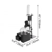 VEVOR 5L Evaporador rotativo RE-501 evaporador de laboratorio Evaporador de vacío rotativo Controlador digital 0-90rpm Juego de evaporador rotativo