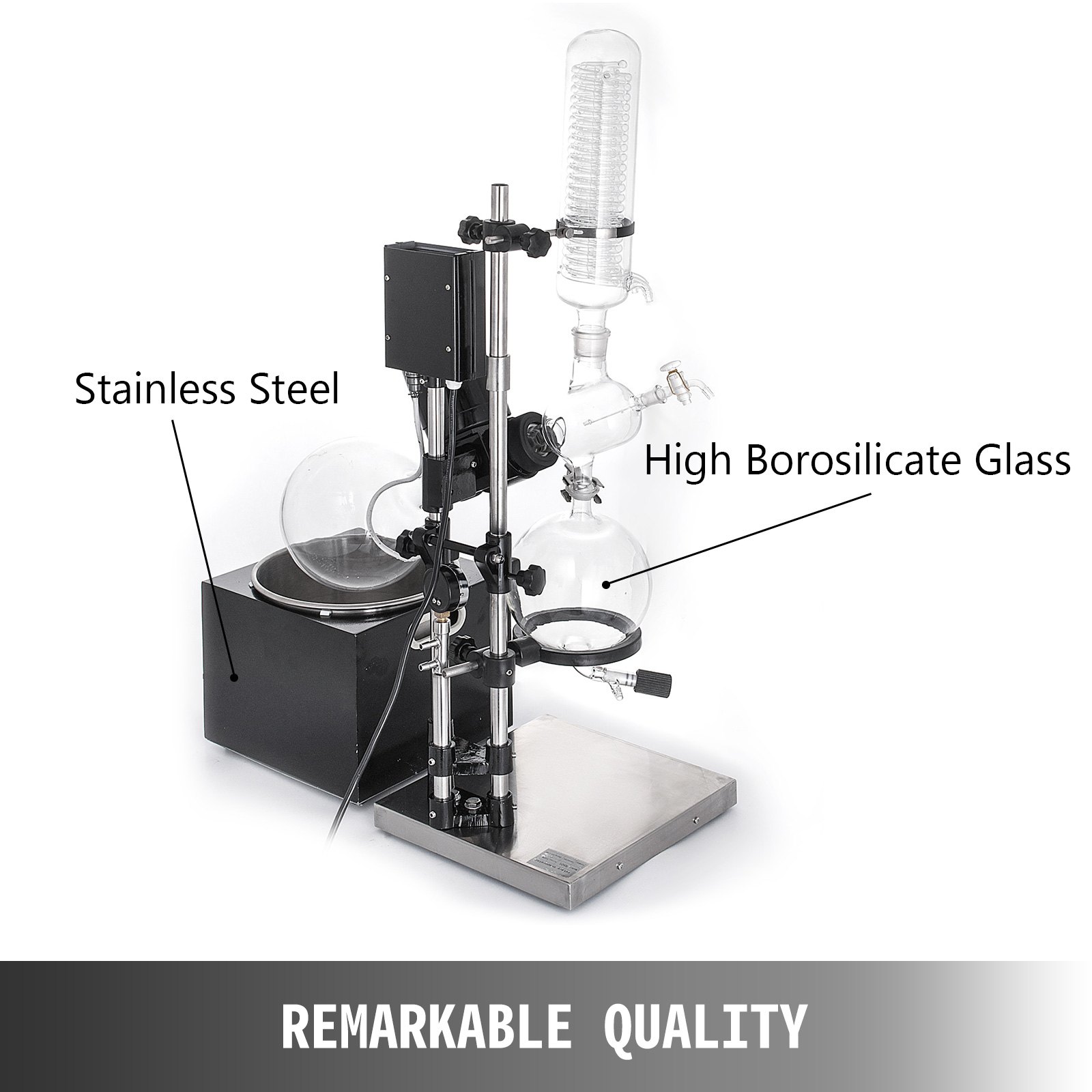 5L Rotary Evaporator RotoVap 99°C Borosilicate Glass 110V Rotation 0-90rpm USA