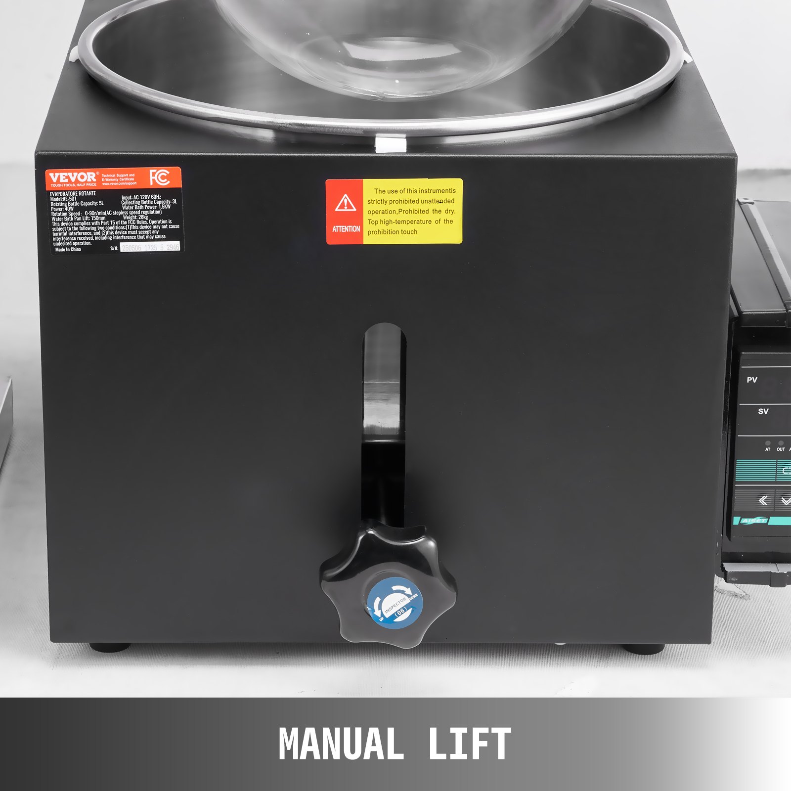 5L Rotary Evaporator RotoVap 99°C Borosilicate Glass 110V Rotation 0-90rpm USA
