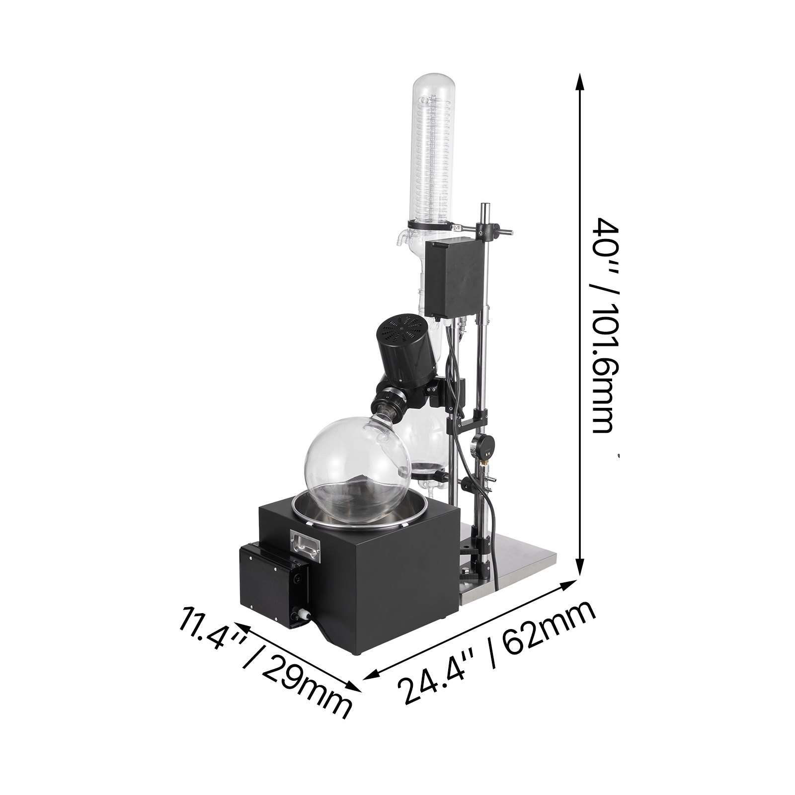 5L Rotary Evaporator RotoVap 99°C Borosilicate Glass 110V Rotation 0-90rpm USA