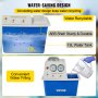 Bomba de vacío multiusos de circulación de agua VEVOR Lab, 15 L, con 2 grifos de descarga de gas, bomba de vacío de acero inoxidable de 180 W y 110 V, bomba anticorrosión, equipo de química de laboratorio.