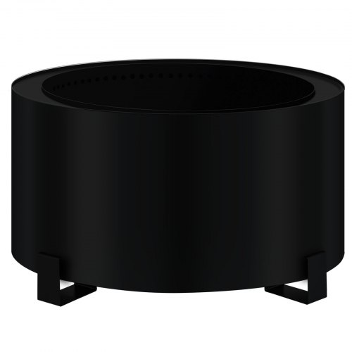 VEVOR Pozo de Fuego Acero al Carbono Pintado de Negro Brasero sin Humo 22,56kg