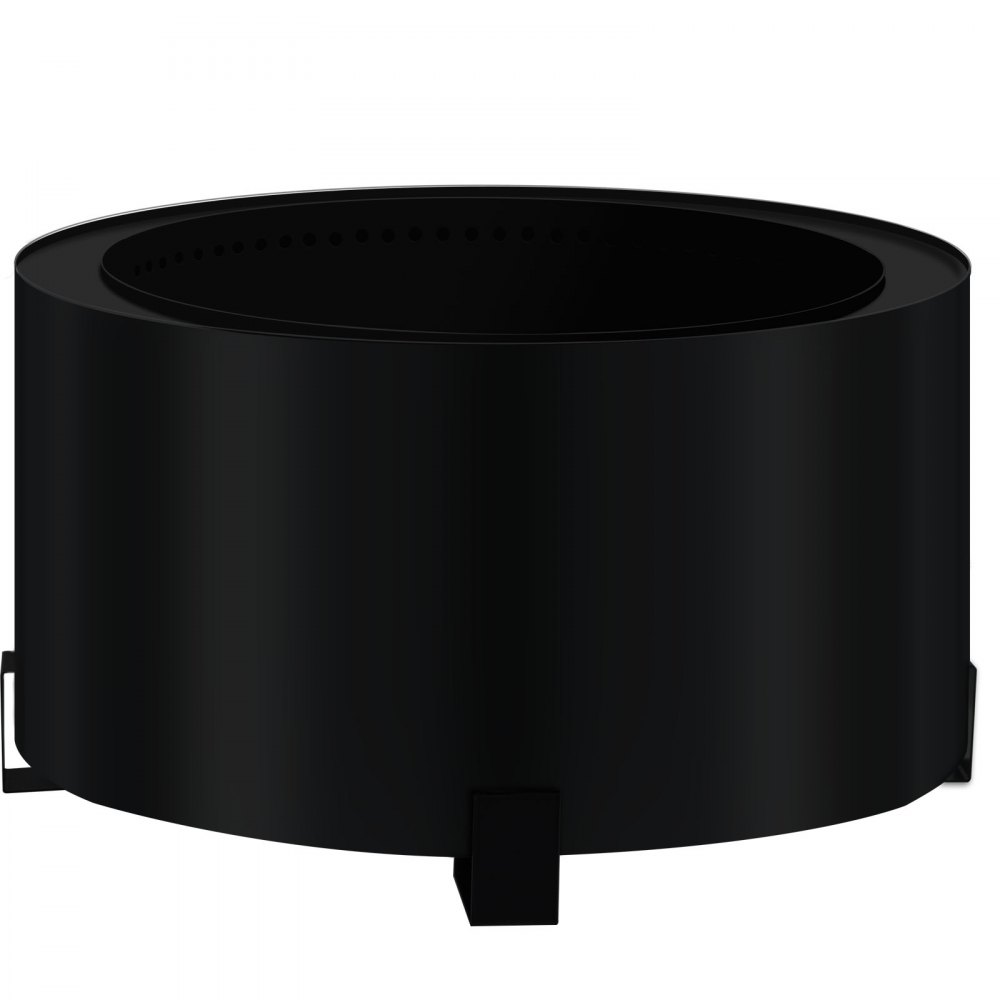 VEVOR Pozo de Fuego Acero al Carbono Pintado de Negro Brasero sin Humo 22,56kg