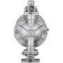 Vista frontal de la bomba de doble diafragma neumática VEVOR con diseño industrial.