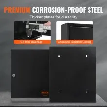 VEVOR Gabinete de 100 llaves, caja de bloqueo de llaves con estantes ajustables, caja de almacenamiento de llaves de seguridad de acero, organizador de llaves con 100 etiquetas de llaves coloridas y 2 tarjetas de registro para la escuela, oficina, hotel