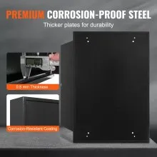 VEVOR Armario para 200 llaves, caja de seguridad con estantes ajustables, caja de almacenamiento de llaves de seguridad de acero, organizador de llaves con 200 etiquetas coloridas para llaves y 4 tarjetas de registro para escuela, oficina, hotel
