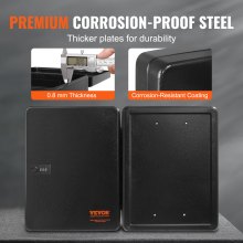 VEVOR Gabinete de 48 llaves, caja fuerte para llaves con combinación y cerradura de llave, caja de almacenamiento de seguridad digital, organizador de llaves de acero con estantes ajustables, 48 ​​etiquetas coloridas para llaves y una tarjeta de registro para la escuela, oficina, hotel