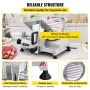 Rebanadora de carne comercial VEVOR, rebanadora eléctrica de alimentos Deli de 240 W, rebanadora de carne de 1200 RPM con hoja de acero cromado de 8 '', rebanadora de carne eléctrica de espesor ajustable de 0-12 mm para uso doméstico y comercial