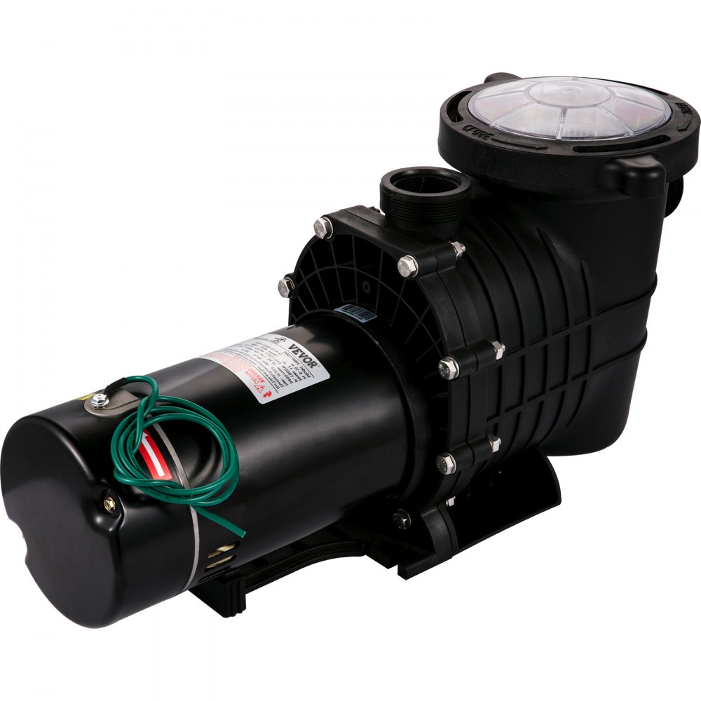 VEVOR Bomba de piscina 2.0HP 110V, Potente bomba autocebante 1500W 6657GPH, Bomba de piscina para interior/sobre el suelo, Bomba de filtro de velocidad única con cesta coladora, Bomba de piscina de alto flujo probada según los estándares