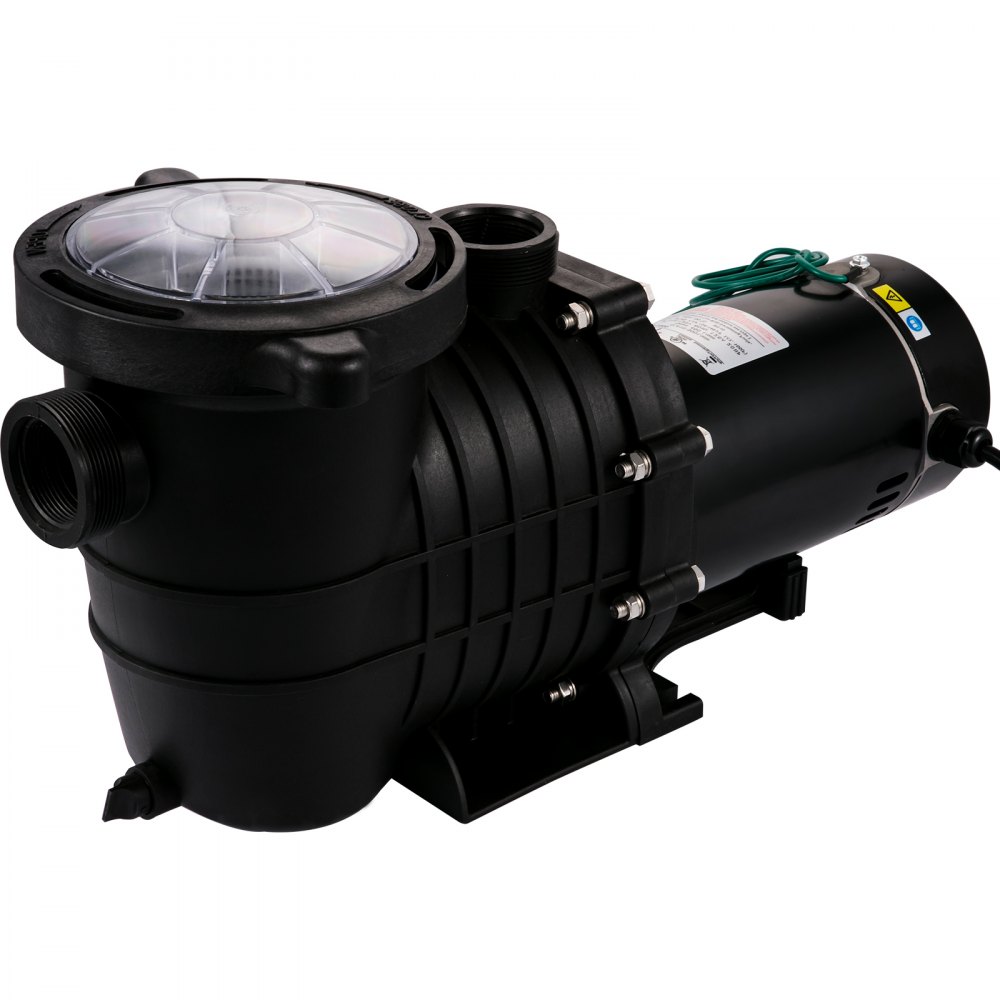 VEVOR Bomba de piscina 2.0HP 110V, Potente bomba autocebante 1500W 6657GPH, Bomba de piscina para interior/sobre el suelo, Bomba de filtro de velocidad única con cesta coladora, Bomba de piscina de alto flujo probada según los estándares