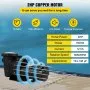 VEVOR Bomba de piscina 2.0HP 110V, Potente bomba autocebante 1500W 6657GPH, Bomba de piscina para interior/sobre el suelo, Bomba de filtro de velocidad única con cesta coladora, Bomba de piscina de alto flujo probada según los estándares