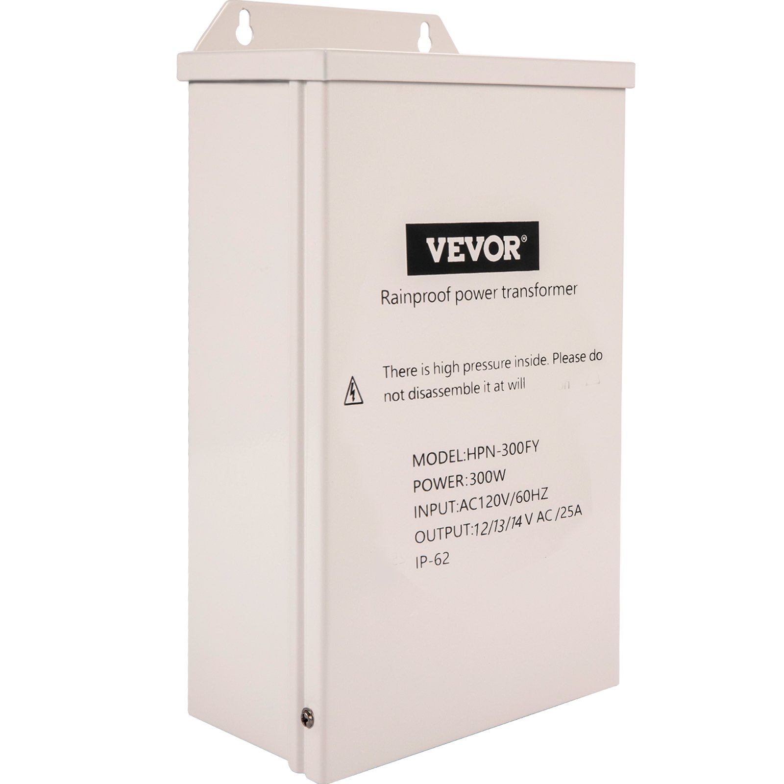 Transformador de luz de piscina VEVOR, transformador de potencia a prueba de lluvia de 300 W, blanco, modelo hpn-300fy.