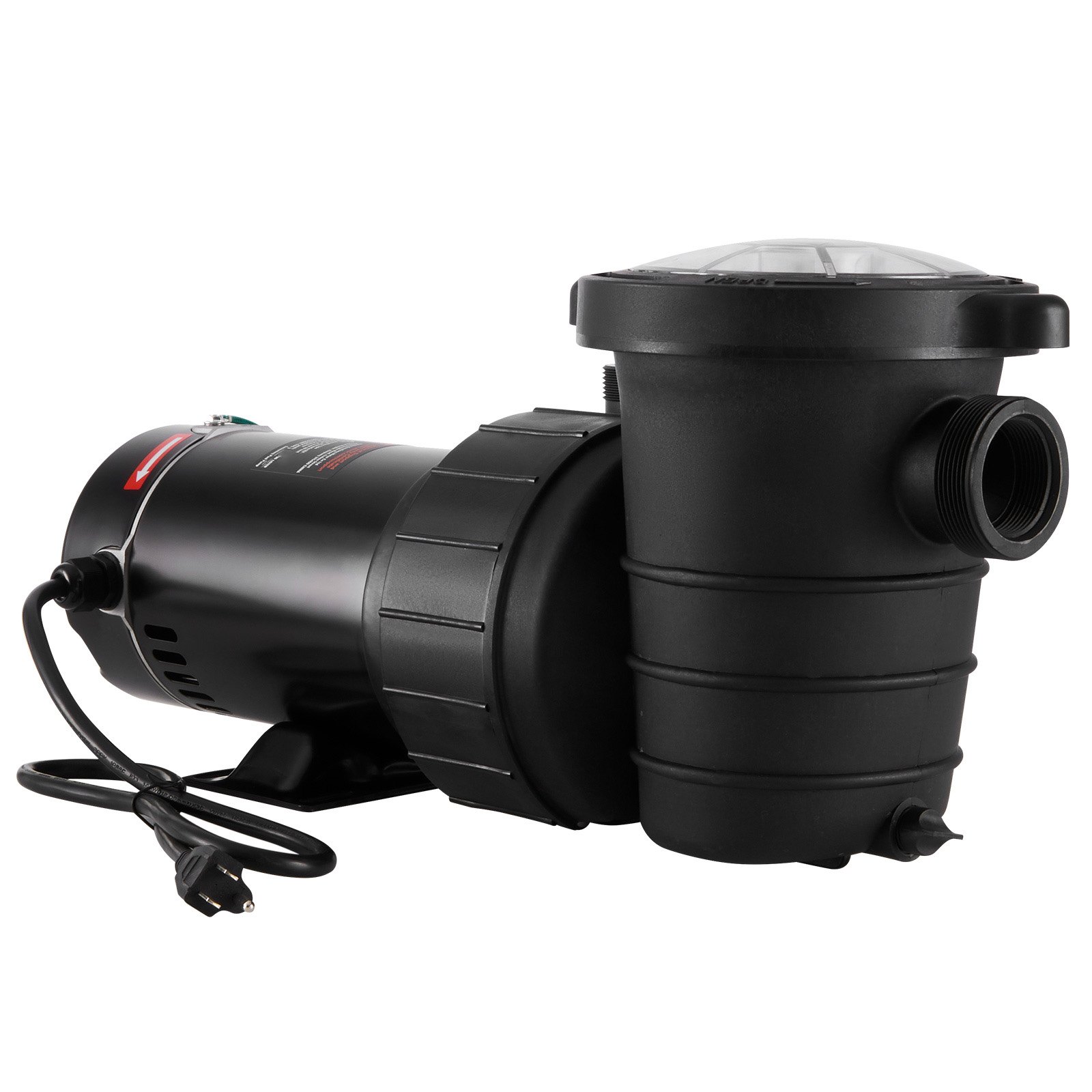 Bomba para piscinas elevadas VEVOR, 1 HP, caudal máximo de 80 GPM, de una sola velocidad, 120 V, 3450 RPM, altura máxima de elevación de 11,8 m, con filtro, para piscinas elevadas, jacuzzis y spas.