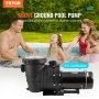 Bomba para piscinas elevadas VEVOR, 1 HP, caudal máximo de 80 GPM, de una sola velocidad, 110 V/240 V, 3450 RPM, altura máxima de 10,5 m, con filtro, para piscinas elevadas, jacuzzis y spas.