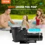 Bomba para piscina elevada VEVOR, 1.5 HP, 100 GPM, de una sola velocidad, 110 V/240 V, 3450 RPM, altura máxima de 15 m, con filtro, para piscinas elevadas, jacuzzis y spas.