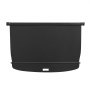 Funda de carga retráctil VEVOR negra para vehículos con asa y clips de fijación laterales.