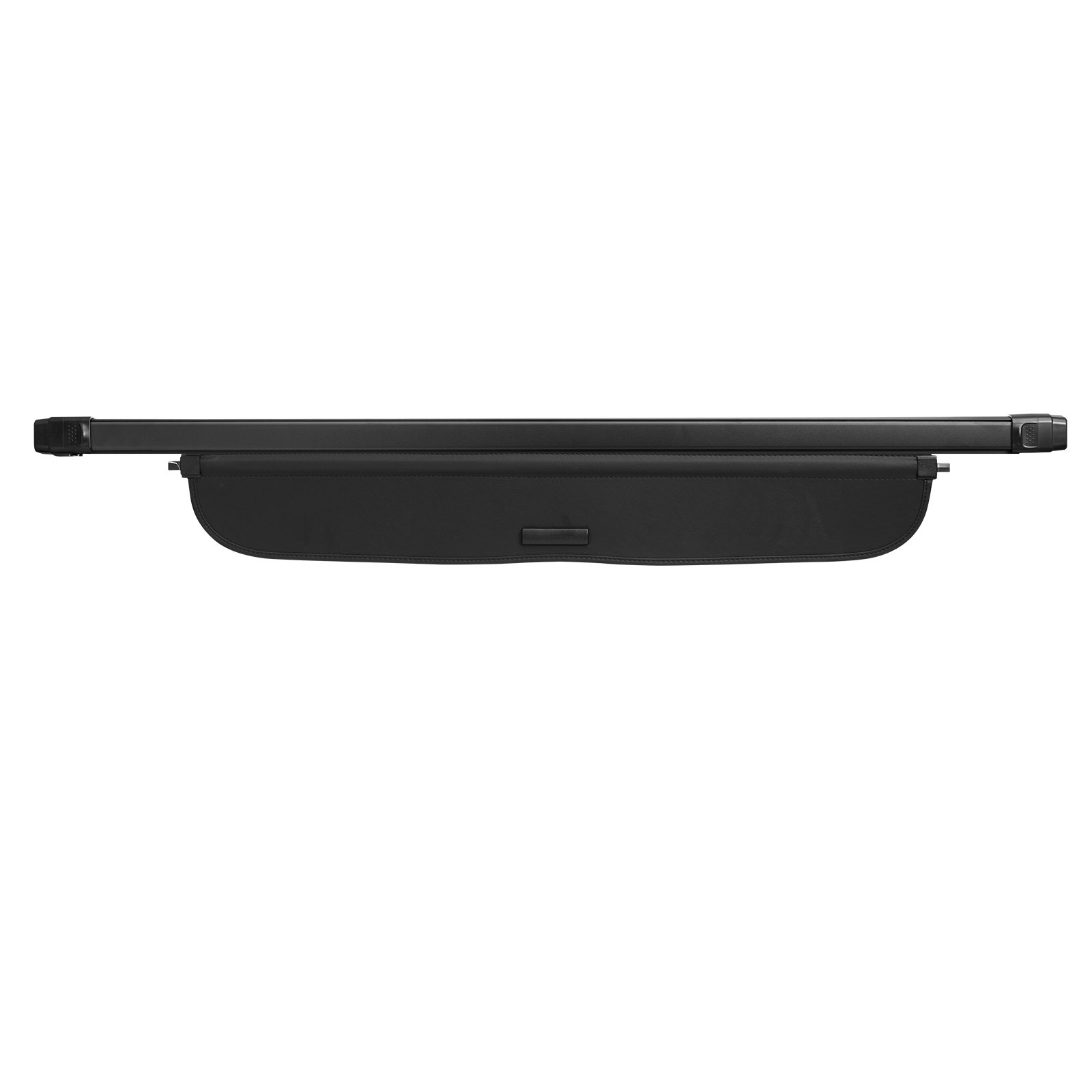 Cubierta de carga retráctil VEVOR negra para Honda CRV sobre un fondo blanco.