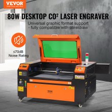 Grabador láser de CO2 VEVOR de 80 W, 20 x 28 pulgadas, 19,7 IPS, máquina de corte láser con asistencia de aire de paso bidireccional, compatible con LightBurn, CorelDRAW, AutoCAD, Windows, Mac OS, Linux, para madera, acrílico, tela y más