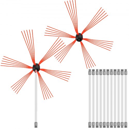 Tuspuzz Kit de Deshollinamiento Limpieza de Chimenea 39FT Sooteater Kit de Limpieza de ChimeneaEsta Herramienta Integral para Dividir Tuercas Es Perfecta para Varios Campos Como La Industria