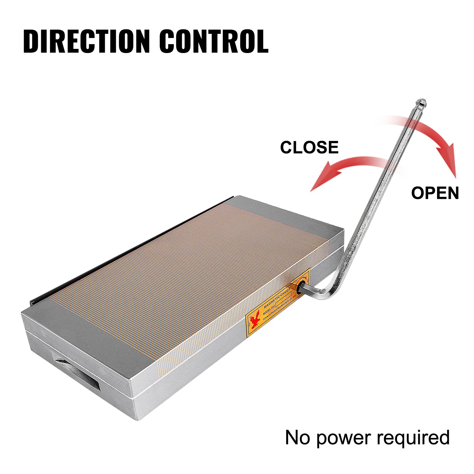 VEVOR Elevador magnético permanente 6"x12" Imán de elevación 7440 lbs Carga resistente