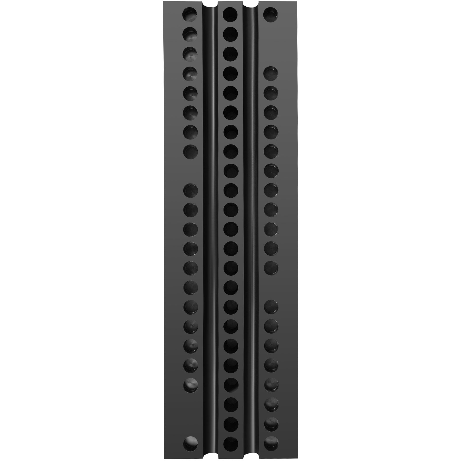 VEVOR Tope de velocidad de goma, 1 paquete de 2 canales, tope de velocidad modular de 40 pulgadas de largo, capacidad de carga nominal de 22000 libras, tope de velocidad de garaje de 40,2 x 11,8 x 2,4 para entrada de grava de hormigón asfáltico, 3,3 pies