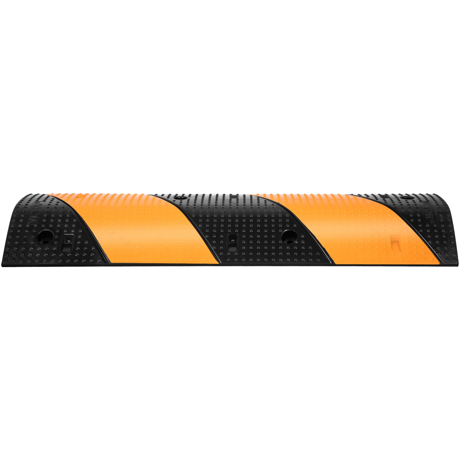 Reductor de velocidad de caucho VEVOR de color naranja y negro con superficie texturizada y orificios de montaje.