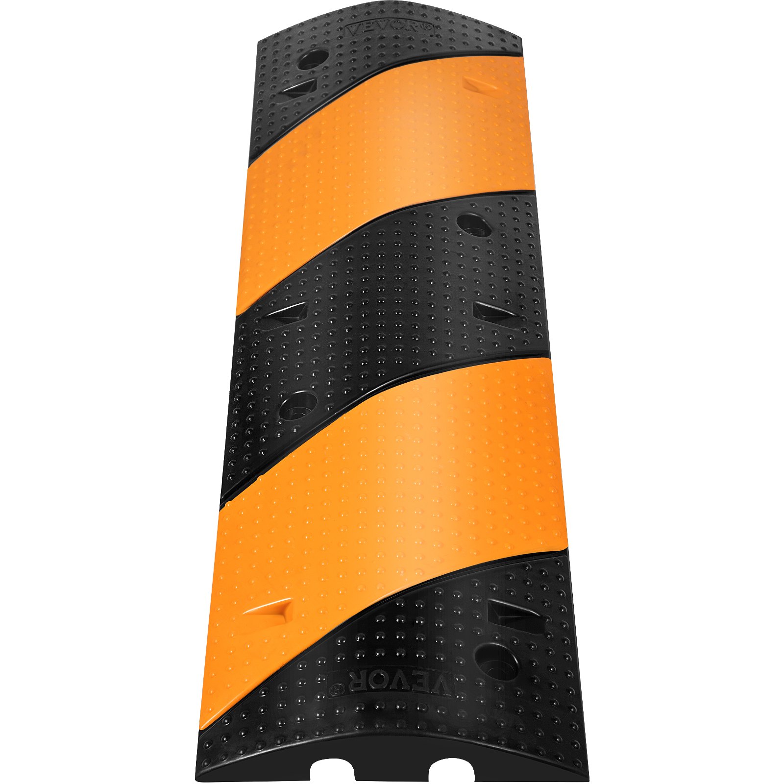 Reductor de velocidad de caucho VEVOR negro y amarillo con superficie texturizada.