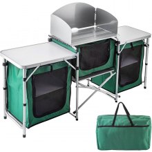 VEVOR Cocina de Camping Exterior Compartimentos Acampada Aluminio Plegable Bolsa