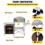 Mesa de cocina para camping VEVOR con tablero MDF, marco de aluminio y bolsa Oxford, construcción resistente.
