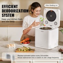 Compostador eléctrico de cocina VEVOR de 5 l, compostador inteligente para encimera, reciclador de alimentos