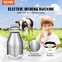 VEVOR Ordeñadora Eléctrica para Vacas, Cubo de Acero Inoxidable 304 de 6,6 Gal/25 L, Ordeñadora al Vacío por Pulsación Automática, Ordeñadora Portátil con Tazas y Tubos de Silicona de Grado Alimentici