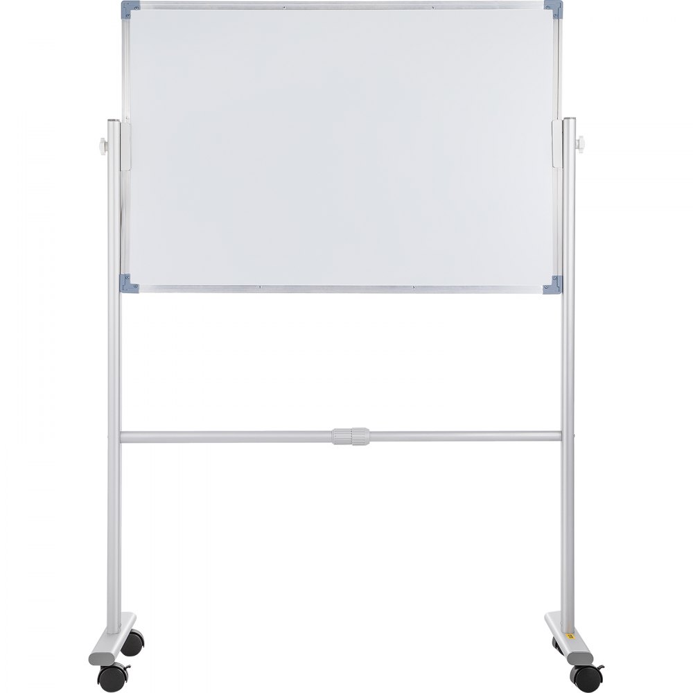 Pizarra magnética móvil VEVOR, 91 x 61 cm, doble cara, reversible, con ruedas de borrado en seco, altura ajustable, marco de aluminio y ruedas giratorias bloqueables, para oficina, escuela y hogar.