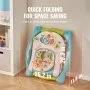 Andador para bebé 4 en 1 VEVOR, centro de actividades plegable con ruedas, altura ajustable en 3 posiciones, bandeja para música y juguetes, asiento para aprender | Andador con pedal | Balancín | Andador para niños de 6 a 24 meses