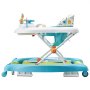 VEVOR 4-in-1 Baby Walker, Foldable Baby Activity Center on Wheels, 3 Adjustable Height, Music & Toys Tray, Learning-Seated | Walk-Behind | Rocker | Bouncer Toddler Walker for Girls Boys 6-24 Months